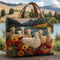 Bolsa artesanal ovejas en el lago