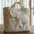 Bolsa artesanal con elefantes