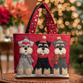 Bolsa artesanal con schnauzer