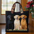 Bolsa artesanal con tres labradores