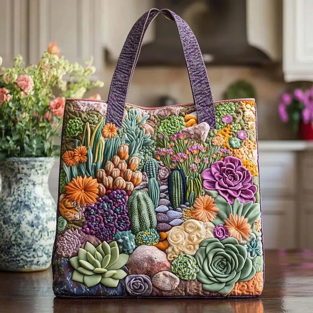 Bolsa artesanal jardín de suculentas