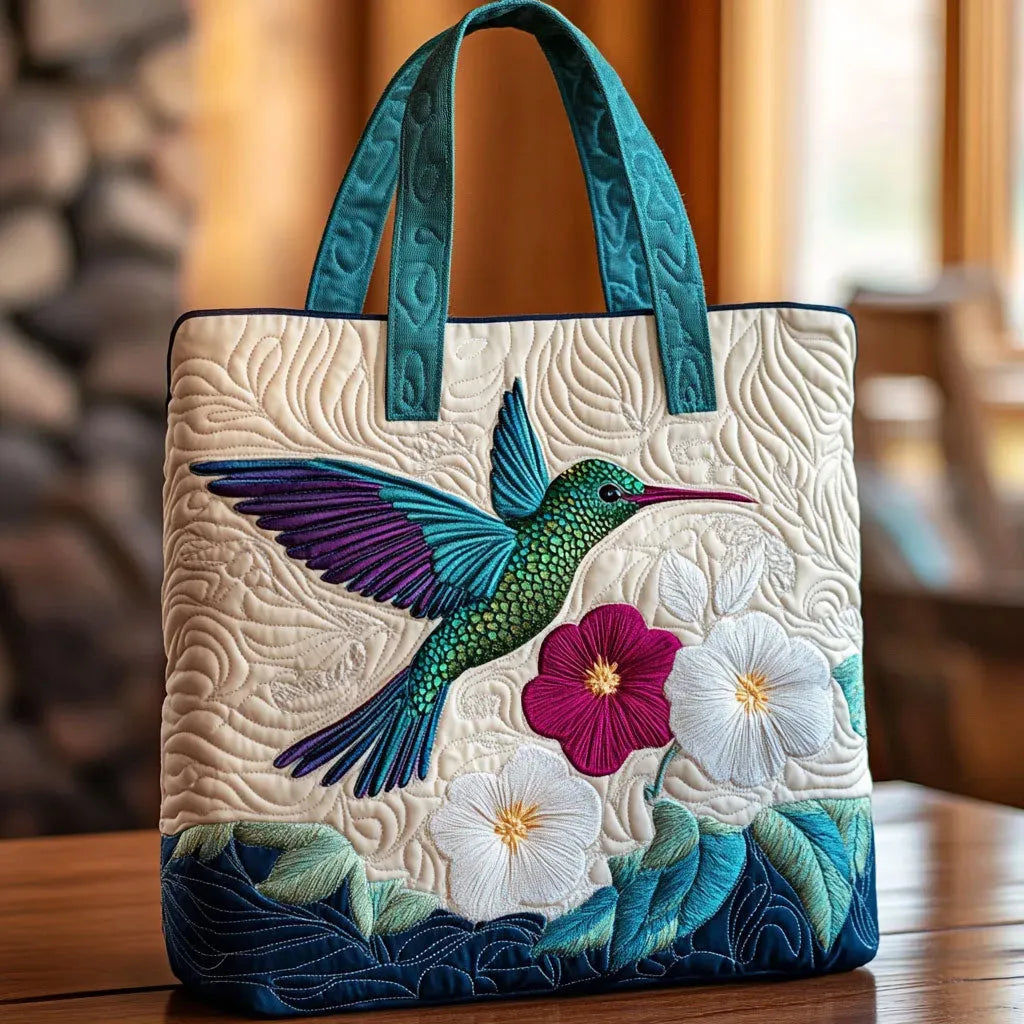 Bolsa acolchada con flores