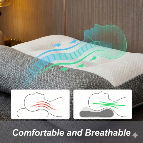 1+1 GRATIS | CONFORTSLEEP™ - La única almohada viscoelástica del mercado con soporte para la curvatura del cuello. (Incluye fundas GRATIS + 30 noches de prueba) *Medidas: 8x45x80cm