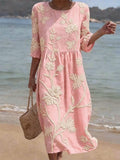 Vestido informal de mujer con estampado floral.