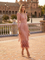 Vestido Flecos Salvia