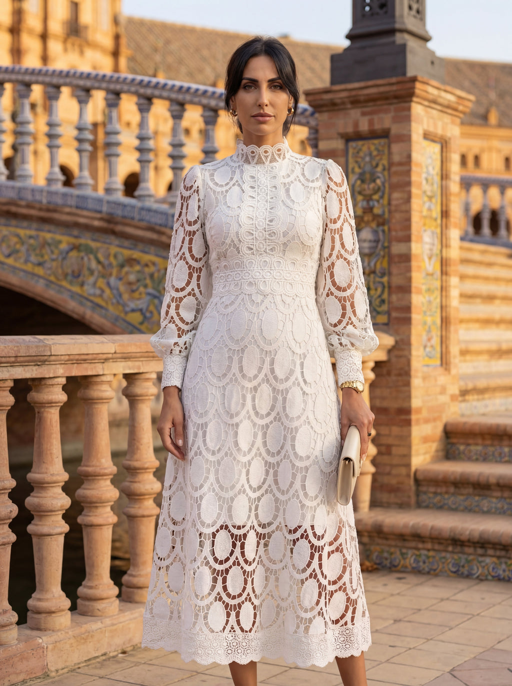 Rosa Encaje | Vestido midi para bodas
