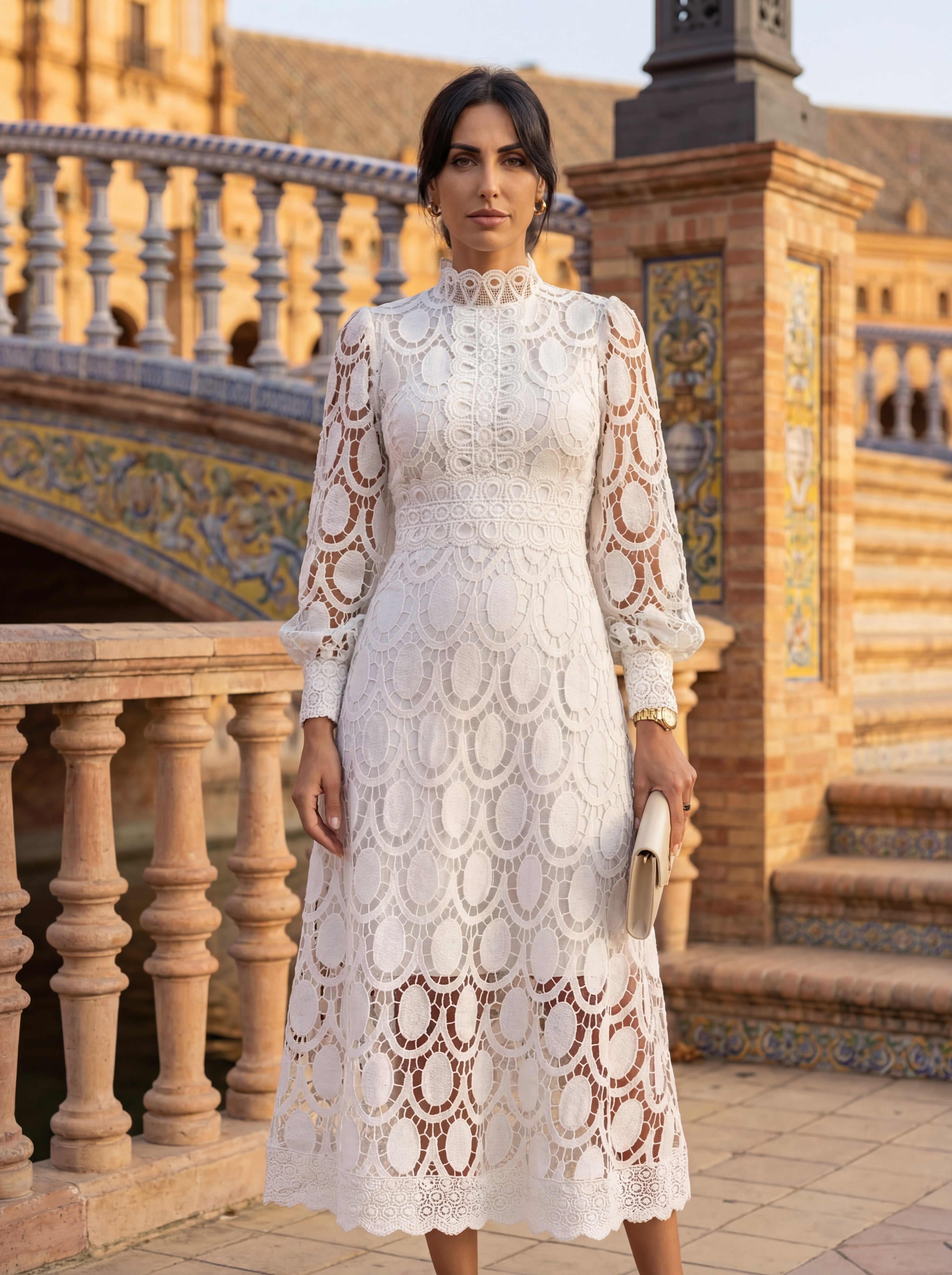 Rosa Encaje | Vestido midi para bodas