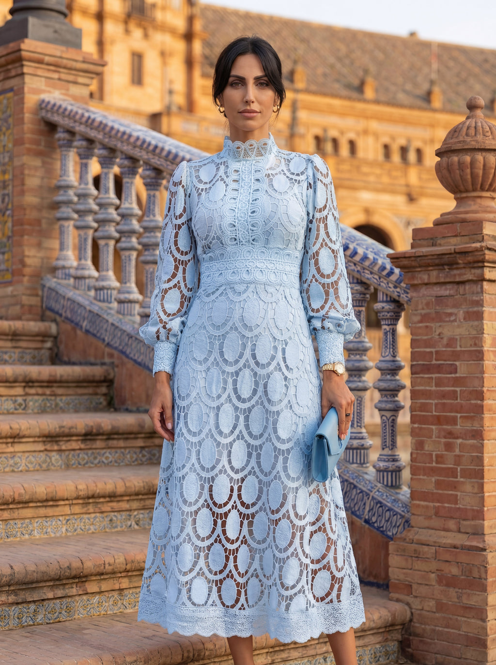 Rosa Encaje | Vestido midi para bodas