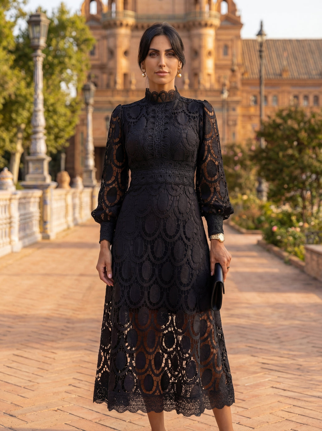 Rosa Encaje | Vestido midi para bodas