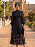 Rosa Encaje | Vestido midi para bodas
