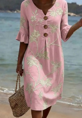 Vestido informal de mujer con estampado floral