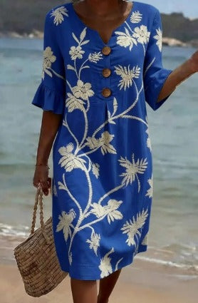 Vestido informal de mujer con estampado floral
