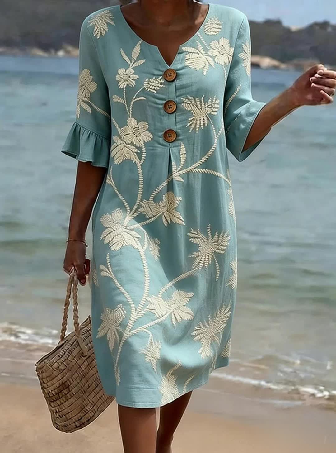 Vestido - informal de mujer con estampado floral.