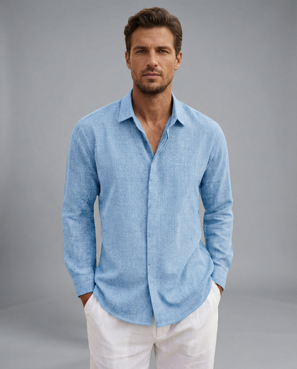 Camisa casual Giovanni Azul