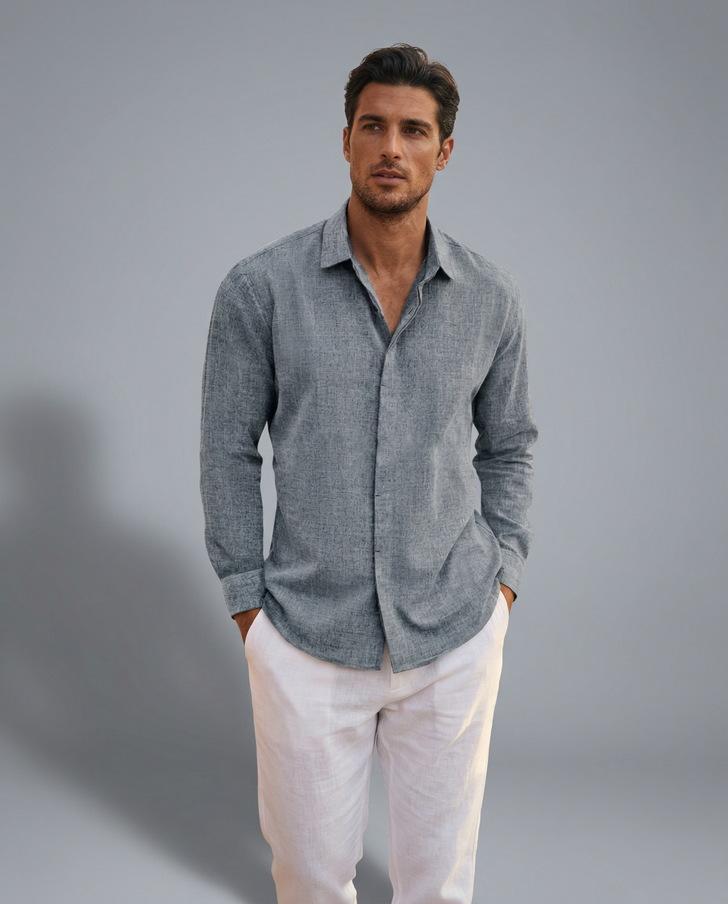 Camisa casual Giovanni Azul