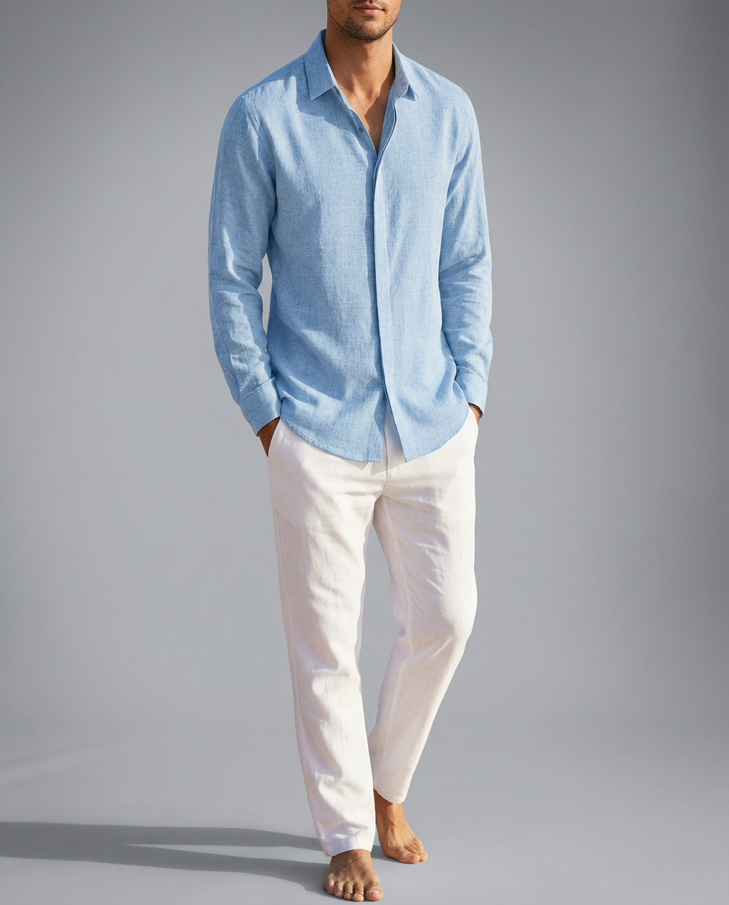 Camisa casual Giovanni Azul