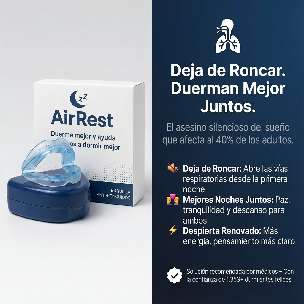 AirRest™ 2026 | Dispositivo Bucal  Anti-Ronquidos y Anti-Apnea del Sueño