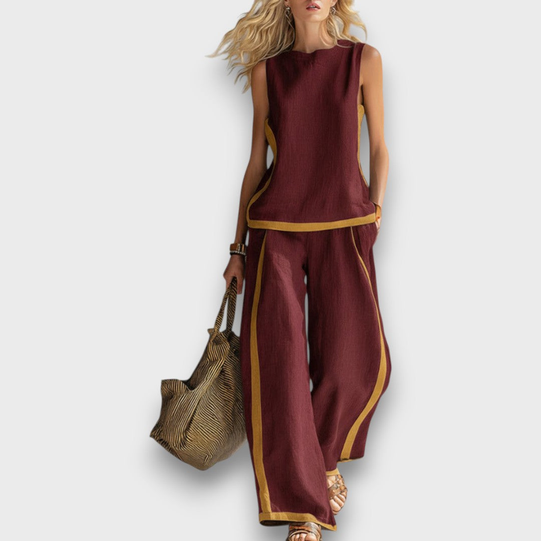 ELARA | CONJUNTO DE LINO DE DOS PIEZAS