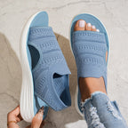 Zina | Sandalias con plataforma, de punto transpirable para mujer